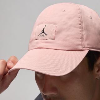 【NIKE 耐吉】帽子 運動帽 棒球帽 喬丹 J CLUB CAP US CB FLT PATCH 粉 FD5181-622