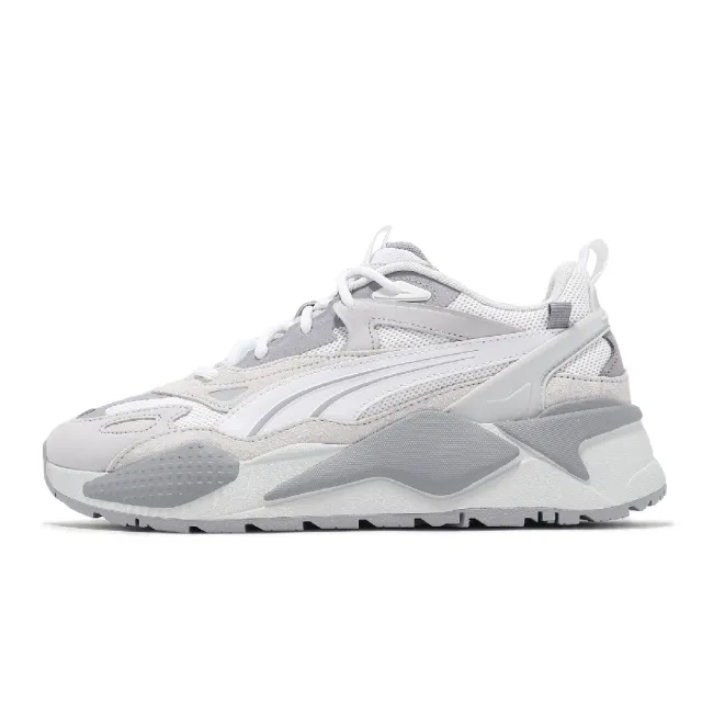 【PUMA】休閒鞋 RS-X Efekt PRM 男鞋 女鞋 灰 白 麂皮 拼接 情侶鞋 E.SO 瘦子同款(390776-22)