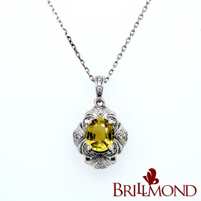 【BRILLMOND JEWELRY】1克拉天然金綠寶石復古墜(主石1克拉 全925銀鍍白K金台)