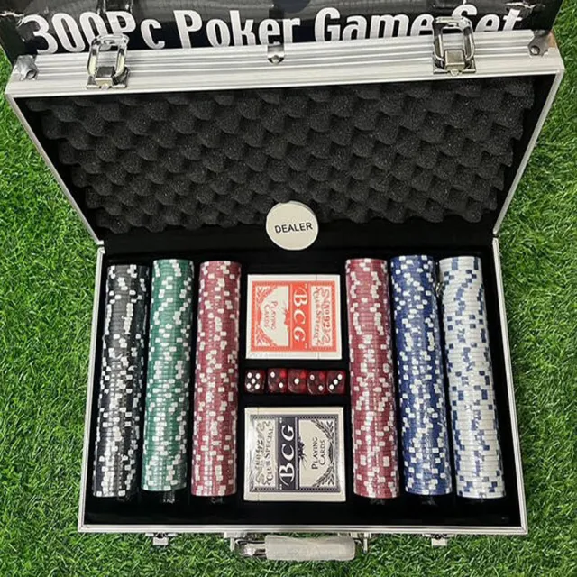 【poko】德州撲克籌碼套裝組300片含收納箱(21點/益智遊戲/團康/娛樂籌碼/邏輯訓練/桌遊/骰子/撲克牌)