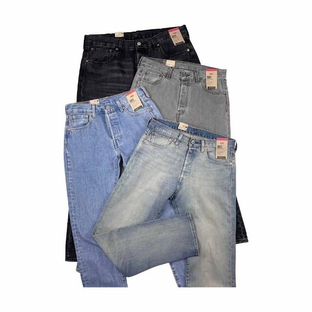 【LEVIS】☆150週年  Levis 501 水洗色 排扣 直筒 牛仔長褲 丹寧 牛仔 長褲 平輸品(牛仔長褲)