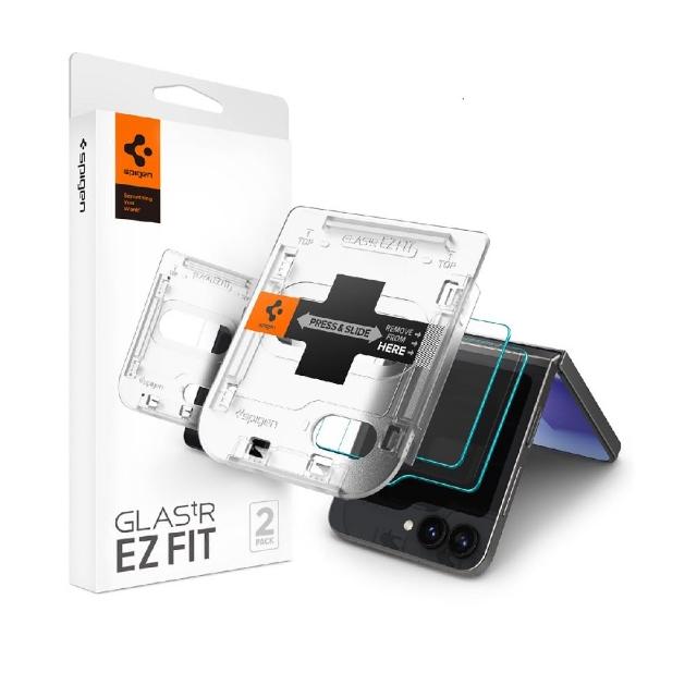 【Spigen】SGP galaxy Z Flip 6 Glas.tR EZ Fit-玻璃保護貼(透明_含快貼板:2入)