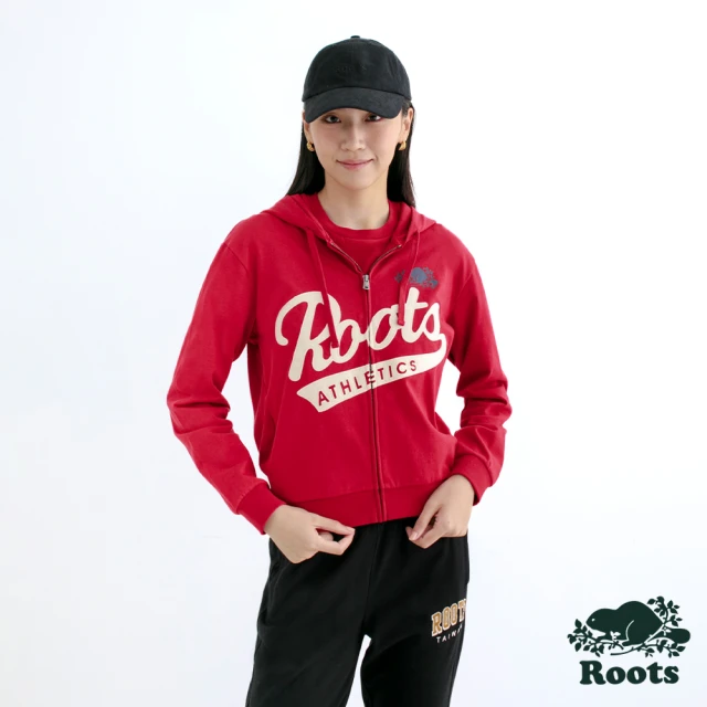 Roots Roots女裝- TAIWAN DAY 連帽外套(紅色)