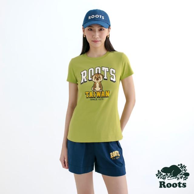 【Roots】Roots女裝- ANIMAL FRIENDS ARCH 短袖T恤(綠色)