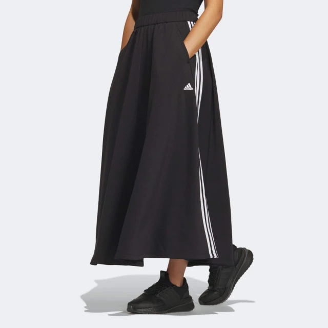 adidas 愛迪達 長裙 女款 運動裙 亞規 3S KN SKIRT 黑 IM8724