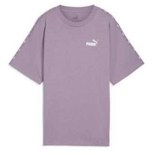 【PUMA】短袖上衣 女款 運動 歐規 ESS+ TAPE 紫 67599430