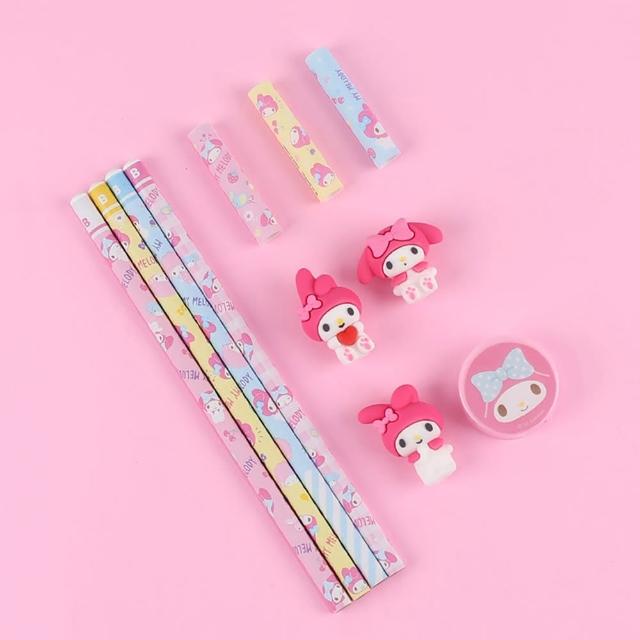 【德德小品集】美樂蒂 三麗鷗 鉛筆組 削鉛筆器 大耳狗 庫洛米(質感小清新 套裝組合)