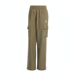 【adidas 愛迪達】3s Cargo Pants 女 長褲 工裝 寬鬆 運動 休閒 工作風 三葉草 軍綠(IX5964)