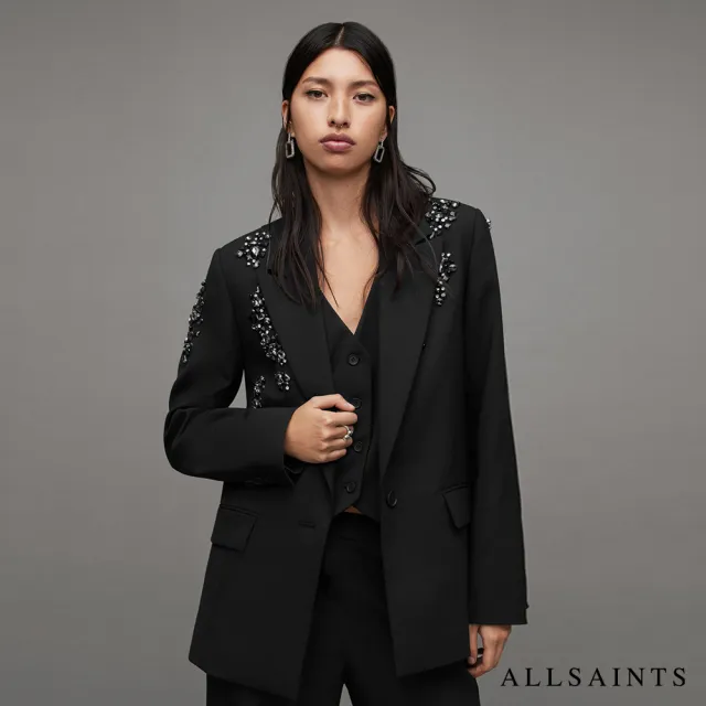 【ALLSAINTS】ATLAS 亮片羊毛西裝外套 WT060Z(常規版型)