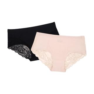 【JoyNa】3件入-冰絲內褲 中腰大碼蕾絲半透明性感內褲(蕾絲三角褲.透氣內褲)