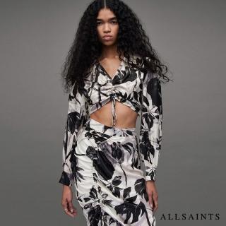 【ALLSAINTS】JACKIE 真絲短版印花短上衣 WM052Z(修身版型)