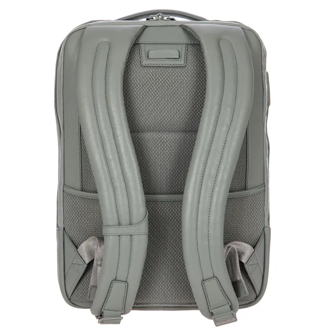 【Porsche Design 保時捷】德國頂級小牛皮旅行後背包(灰色 OLE1614GRY)