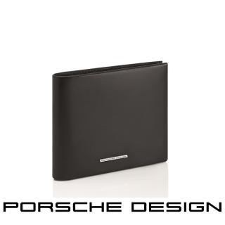 【Porsche Design 保時捷】限量3折 德國頂級小牛皮10卡皮夾 全新專櫃展示品(黑色 OBE9901)