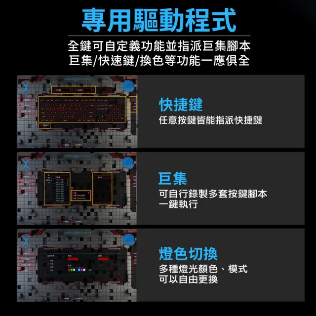 【FOXXRAY 狐鐳】闇夜RGB多功旋鈕機械鍵盤-FXR-HKM-91(青軸、茶軸、紅軸)
