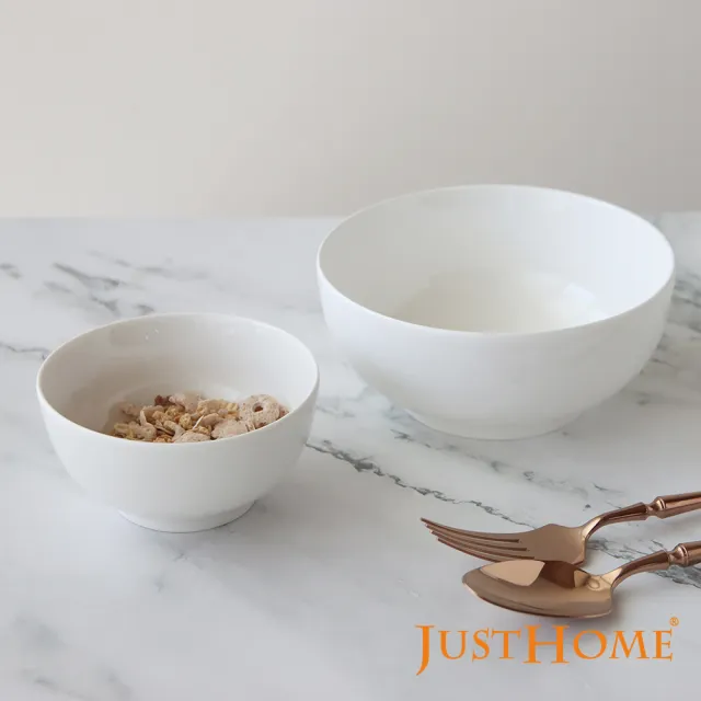 【Just Home】羽白輕量新骨瓷12件碗盤餐具組(碗 盤 湯盤 深盤)