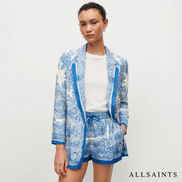 【ALLSAINTS】RAFAELA 人造絲印花西裝外套 WT046Y(常規版型)