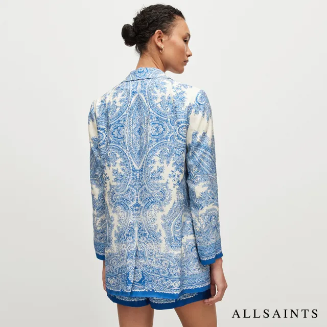 【ALLSAINTS】RAFAELA 人造絲印花西裝外套 WT046Y(常規版型)