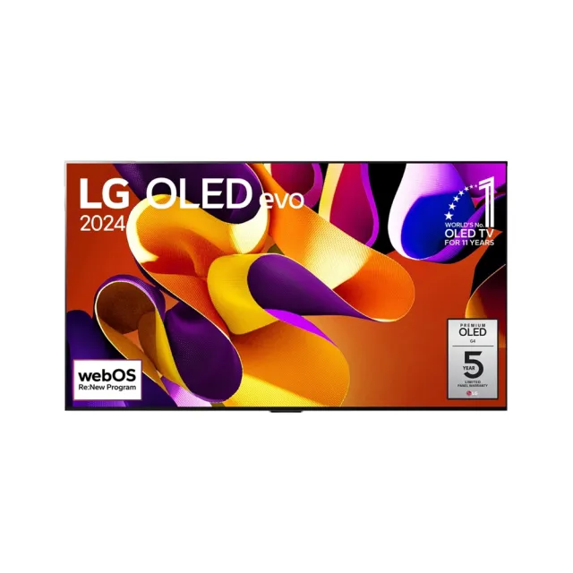 【LG 樂金】65型OLED evo G4零間隙藝廊系列 4K AI物聯網智慧電視(OLED65G4PTA)