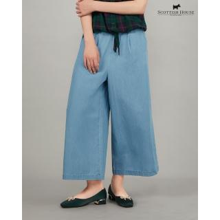 【SCOTTISH HOUSE】全棉八分打褶牛仔寬褲 CHUB2303