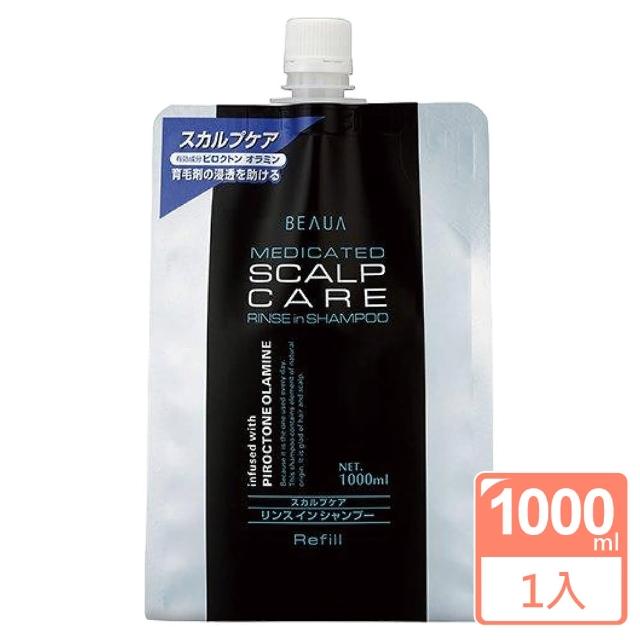 【KUM 熊野】日本 男仕用頭皮護理洗髮精補充包 1000ml