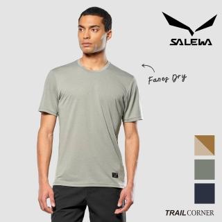 【SALEWA】FANES DRY T-SHIRT 男 快乾短袖排汗衣(吸濕快乾 夏日短袖排汗衣 短袖運動T恤)
