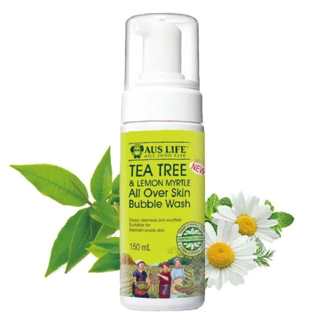 【AUS LIFE 澳思萊】茶樹檸檬香桃潔顏洗卸慕斯150ml(適合油性及敏感性皮膚使用)