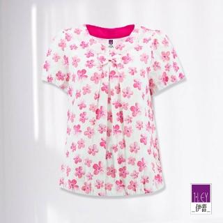 【ILEY 伊蕾】花漾甜美鏤空刺繡純棉上衣(白色；M-XL；1242251408)