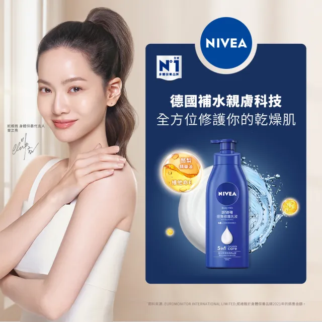 【NIVEA 妮維雅】密集修護乳液125ml(國民乳液 保濕透亮身體潤膚乳)