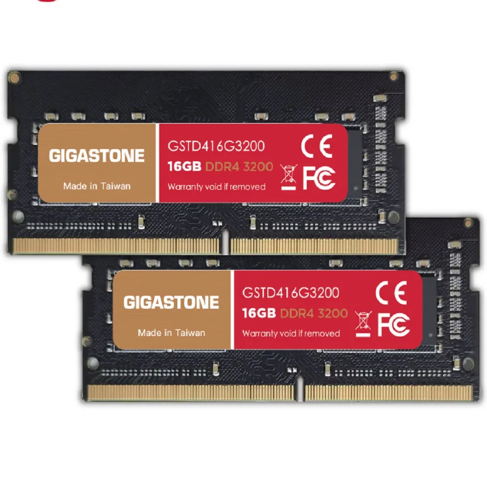 【GIGASTONE 立達國際】DDR4 3200MHz 16GB 筆記型記憶體 2入組(NB專用/8GBx2)