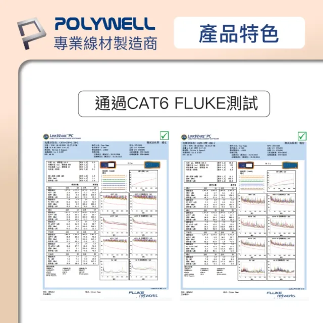 【POLYWELL】CAT6 網路線 /40M