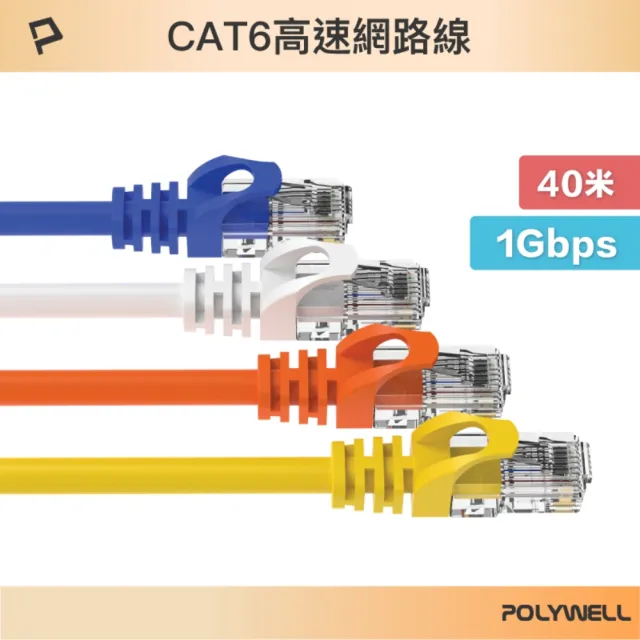 【POLYWELL】CAT6 網路線 /40M