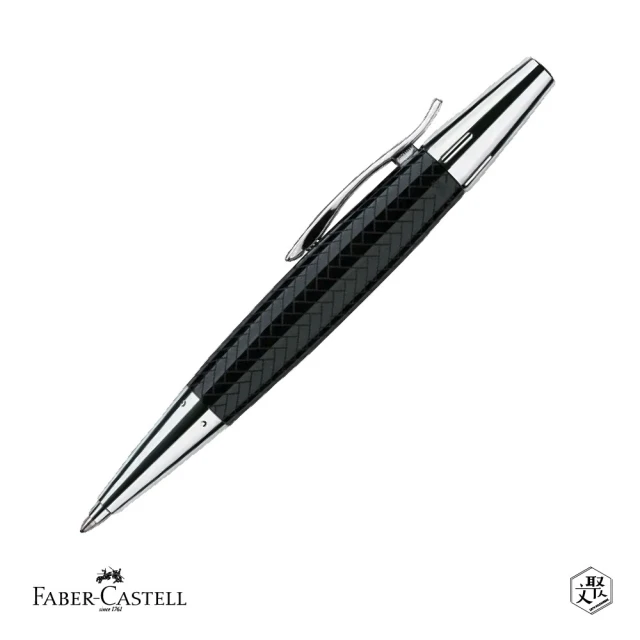 Faber-Castell E-MOTION 鑲木紋旋轉原子筆 黑色 免費刻字(原廠正貨)