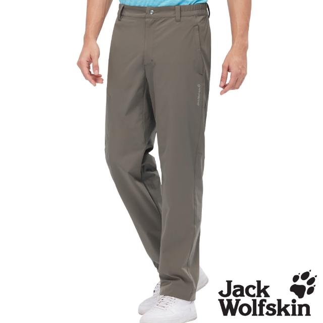 【Jack wolfskin 飛狼】男 舒適涼感 彈性休閒長褲 登山褲(深棕)