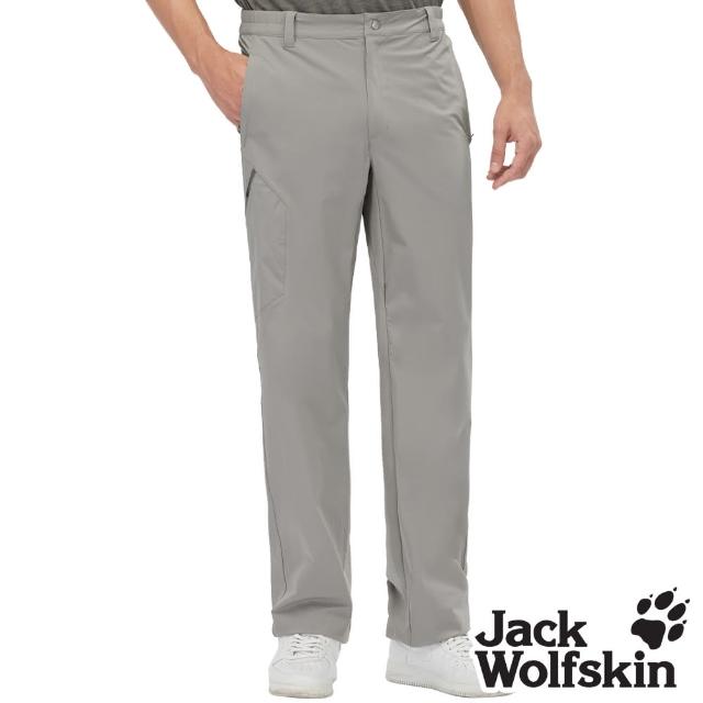 Jack wolfskin 飛狼 男 舒適涼感 彈性休閒長褲 登山褲 霧灰