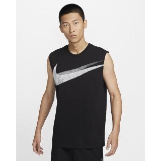 【NIKE 耐吉】背心上衣 運動 休閒 無袖 男 女 AS M NK DF TEE SL SWOOSH 黑色(FZ8031010)