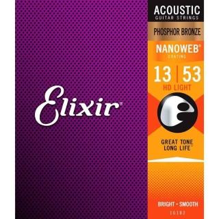 【ELIXIR】16182 NANOWEB PB 磷青銅 13-53(原廠公司貨 商品保固有保障)