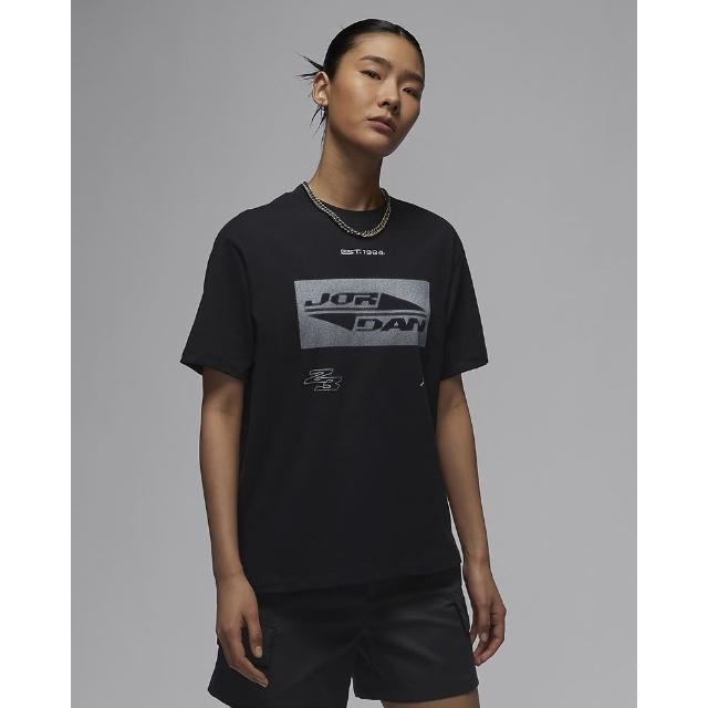 【NIKE 耐吉】短袖上衣  運動 休閒  女 AS W J SS GF GFX TEE FA 5 Jordan 喬丹 黑色(FV7135010)