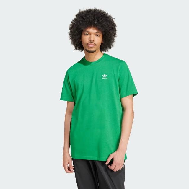 【adidas 愛迪達】上衣 男款 短袖上衣 運動 三葉草 B+F TREFOIL TEE 綠 IZ3073