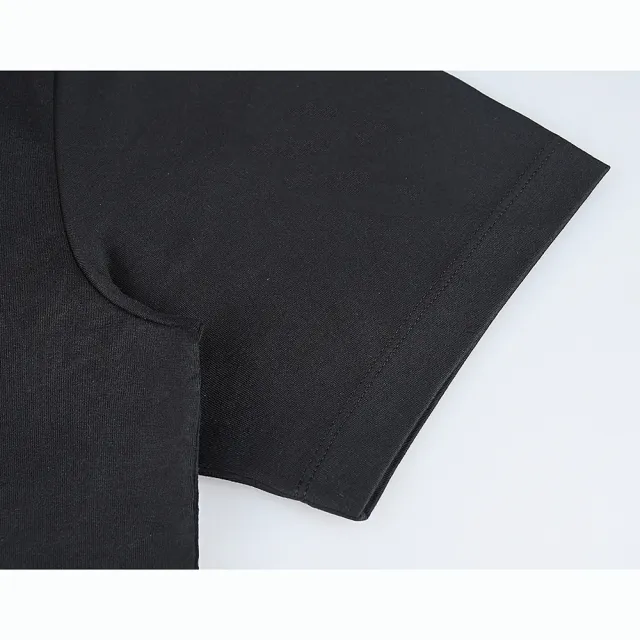 【Y-3 山本耀司】Y-3左前胸草寫線條白字LOGO設計純綿質圓領短袖T恤(平輸品/男女款/黑x白)