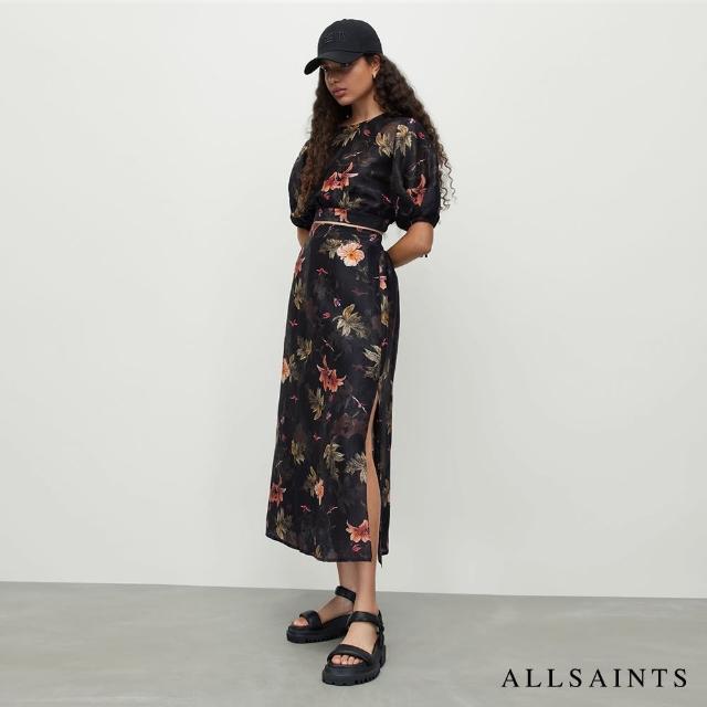 【ALLSAINTS】VIVIANA 真絲混紡花卉印花長裙 WS062Y(舒適版型)