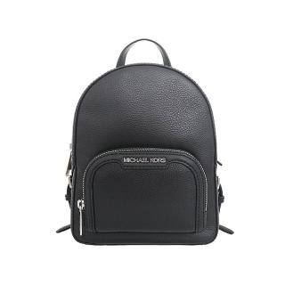 【Michael Kors】簡約黑皮革側斜肩背兩用後背包(KA69535T2S8TB1L-BLACK)