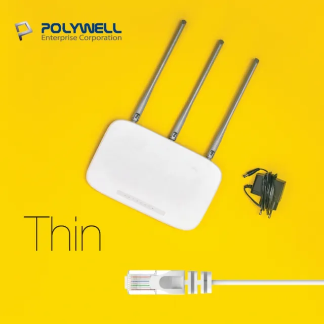 【POLYWELL】CAT6 極細高速網路線 /50公分