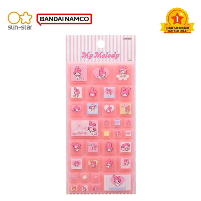 【sun-star】三麗鷗Y2K系列 磚型貼紙(7款可選/日本進口/凱蒂貓/酷洛米/貼紙/立體貼紙)