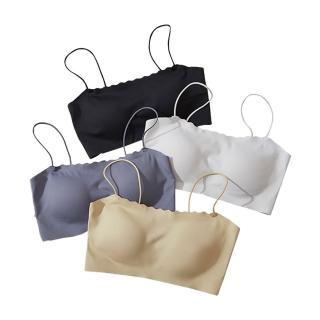 【JoyNa】2入 一片式無痕內衣 無鋼圈細肩帶性感內衣(背心.小可愛.睡眠內衣)