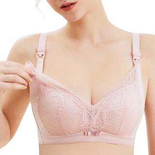 【JoyNa】深V蕾絲哺乳內衣 寬邊集中無鋼圈哺乳內衣(可當哺乳內衣)