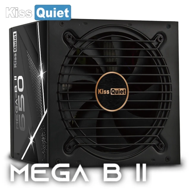 KISS QUIET Mega-B II 650W 銅牌 電源供應器(6年保/日系電容/纜繩線/附理線夾/雙8Pin)