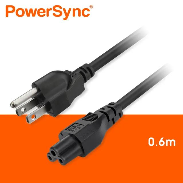 【PowerSync 群加】筆記型電腦專用電源線-米老鼠頭/0.6m(TPCMRN0006)