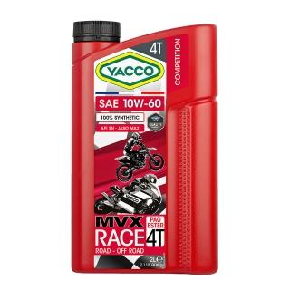 【YACCO-亞殼】法國原裝YACCO MVX RACE 4T 10W60 100%全合成競技型機油 2L(臺灣總代理公司貨)