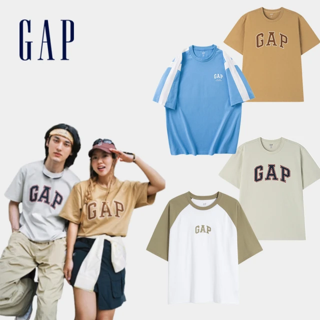 GAP 男女裝 Logo純棉印花圓領短袖T恤-多款可選(465626&502314&548036&548094)