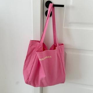 【巴黎精品】現貨+預購 手提包帆布肩揹包(字母休閒百搭大容量女包包3色a1fp47)
